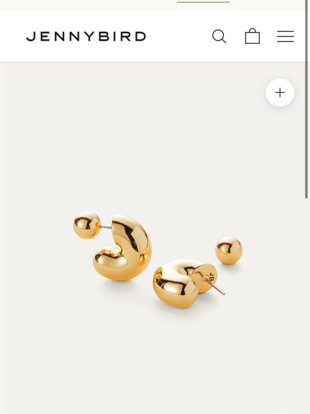 Jenny Bird Tome Hoops Medium Gold